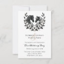 Recherche de cheval mariage invitations Noir et blanc