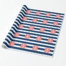 Recherche de ancre nautique de marine papier cadeau Rayures