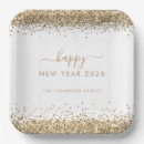 Recherche de bonne année assiettes en papier Glacer