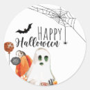 Recherche de bonbons colorés autocollants Halloween