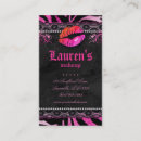 Recherche de zèbre rose cartes visite Artiste