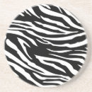 Recherche de zèbre noir et blanc dessous de verres Motif