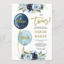 Recherche de pour des jumeaux baby shower invitations Bleu