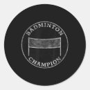 Recherche de citation de badminton autocollants Vieille main de smash