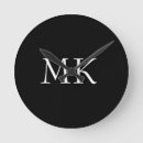 Recherche de blanc et noir horloges Initiales