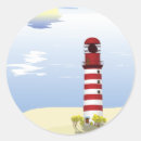 Recherche de phare rouge et blanc autocollants Plage