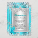 Recherche de aqua quinceanera invitations Bleu