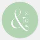 Recherche de monogramme vintage autocollants Minimaliste