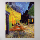 Recherche de terrasse de café la nuit posters Peinture