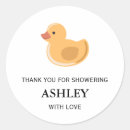 Recherche de canard caoutchouc autocollants Baby shower canard