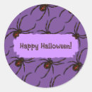 Recherche de araignées noires autocollants Heureux halloween