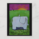 Recherche de éléphants colorés cartes postales Aquarelle