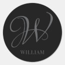 Recherche de noir gris autocollants Monogramme