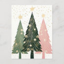 Recherche de arbre de noël rose cartes postales Moderne
