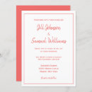 Recherche de de corail mariage invitations Simple