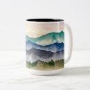 Recherche de paysage de montagne tasses Bleu