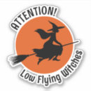 Recherche de silhouette sorcière autocollants Halloween