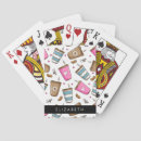 Recherche de tasse café de jeux de cartes Coeur rose