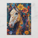 Recherche de cheval coloré cartes postales Unique