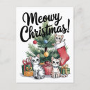 Recherche de christmas cat cartes postales Mignon