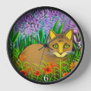 Recherche de yeux verts horloges Portrait de chat