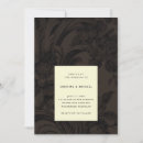 Recherche de marron foncé mariage invitations Vintage