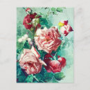 Recherche de peinture romantique cartes postales Roses roses roses