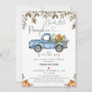 Recherche de camion bleu baby shower invitations Automne