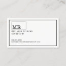 Recherche de appel cartes visite Monogramme