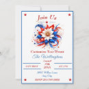 Recherche de style américain invitations Rouge blanc et bleu