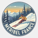 Recherche de monte ronds autocollants Skieur