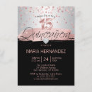 Recherche de argent 11x16 invitations Noir