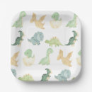 Recherche de dinosaures assiettes Trex