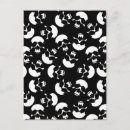 Recherche de crâne noir et blanc cartes postales Motif