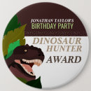 Recherche de rex des dinosaures t badges Fête d'anniversaire