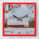 Recherche de cadre rouge horloges Hiver