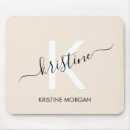 Recherche de monogramme girly tapis souris Initial