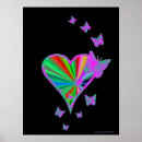 Recherche de coeur abstrait posters Multicolore