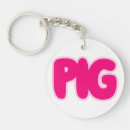 Recherche de porc rose porteclés Amusant