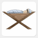 Recherche de jésus dans la mangeoire autocollants Chrétien