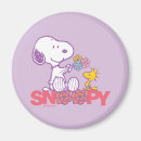 Recherche de flower ronds magnets Snoopy