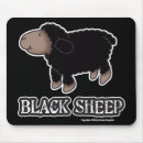 Recherche de moutons noirs tapis souris Illustration