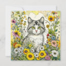 Recherche de chat gris et blanc vœux cartes Contenu générationnel