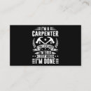 Recherche de charpentier drôle cartes visite Bois