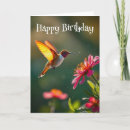 Recherche de oiseaux jardin vœux cartes Colibri