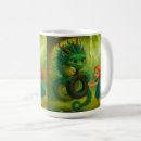 Recherche de dragons asiatiques tasses Dragon vert