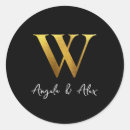 Recherche de nom w autocollants Monogrammé