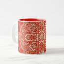 Recherche de motif mandala tasses Rouge