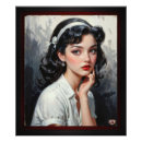 Recherche de jeune femme portrait posters Vintage