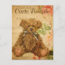 Recherche de jouets vintages cartes postales Ours en peluche
